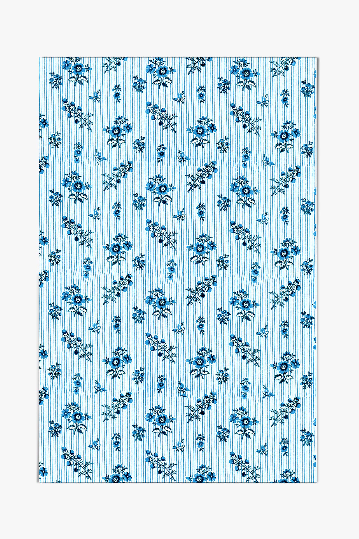Petites Fleurs Stripe in Bright Blue Paper Pack