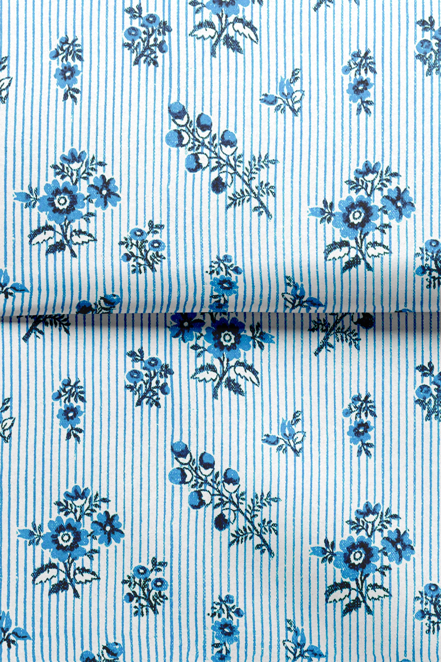 Petites Fleurs Stripe in Bright Blue Paper Pack