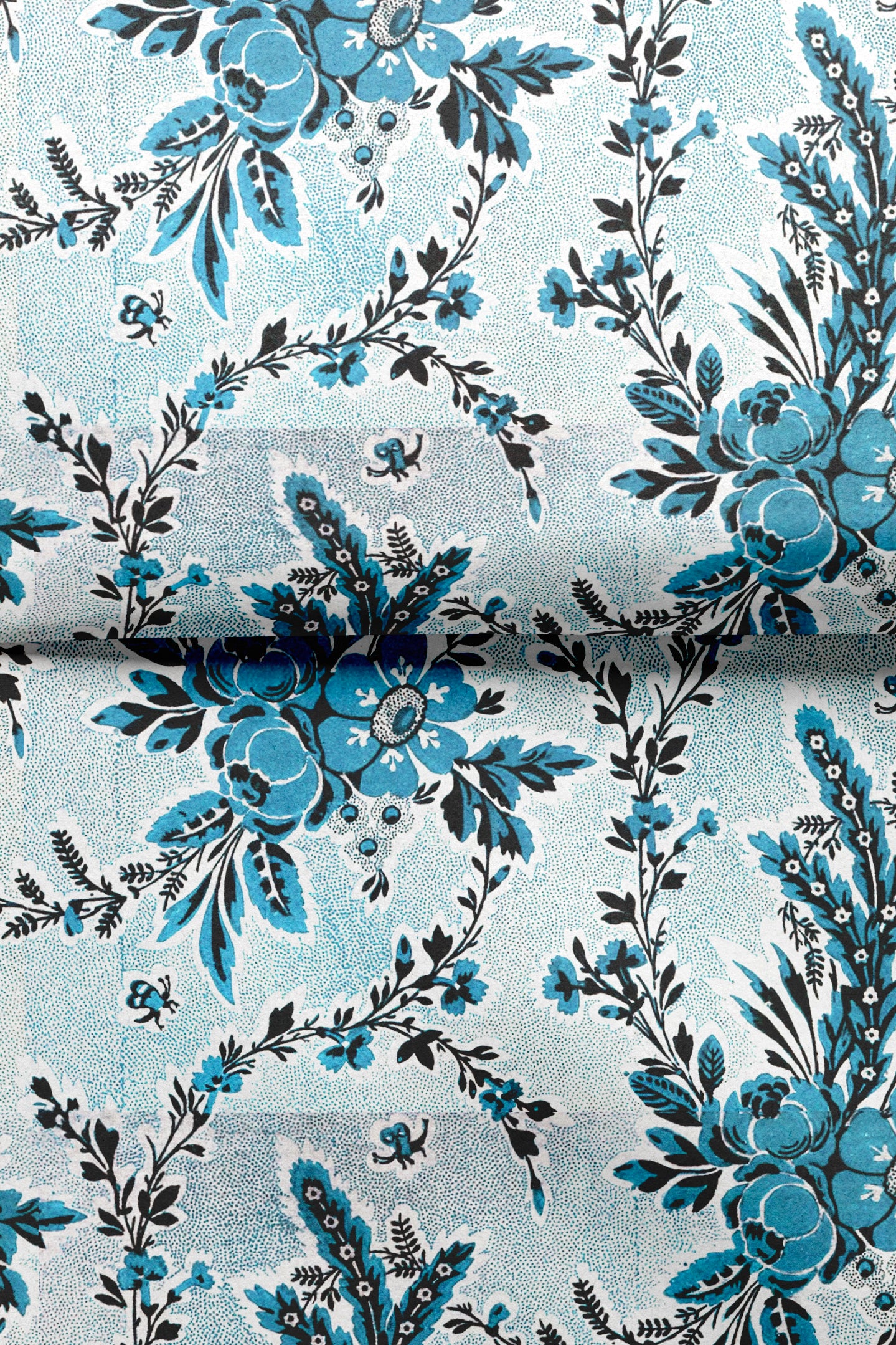 Field Bunches Toile in Cerulean Blue Paper Pack