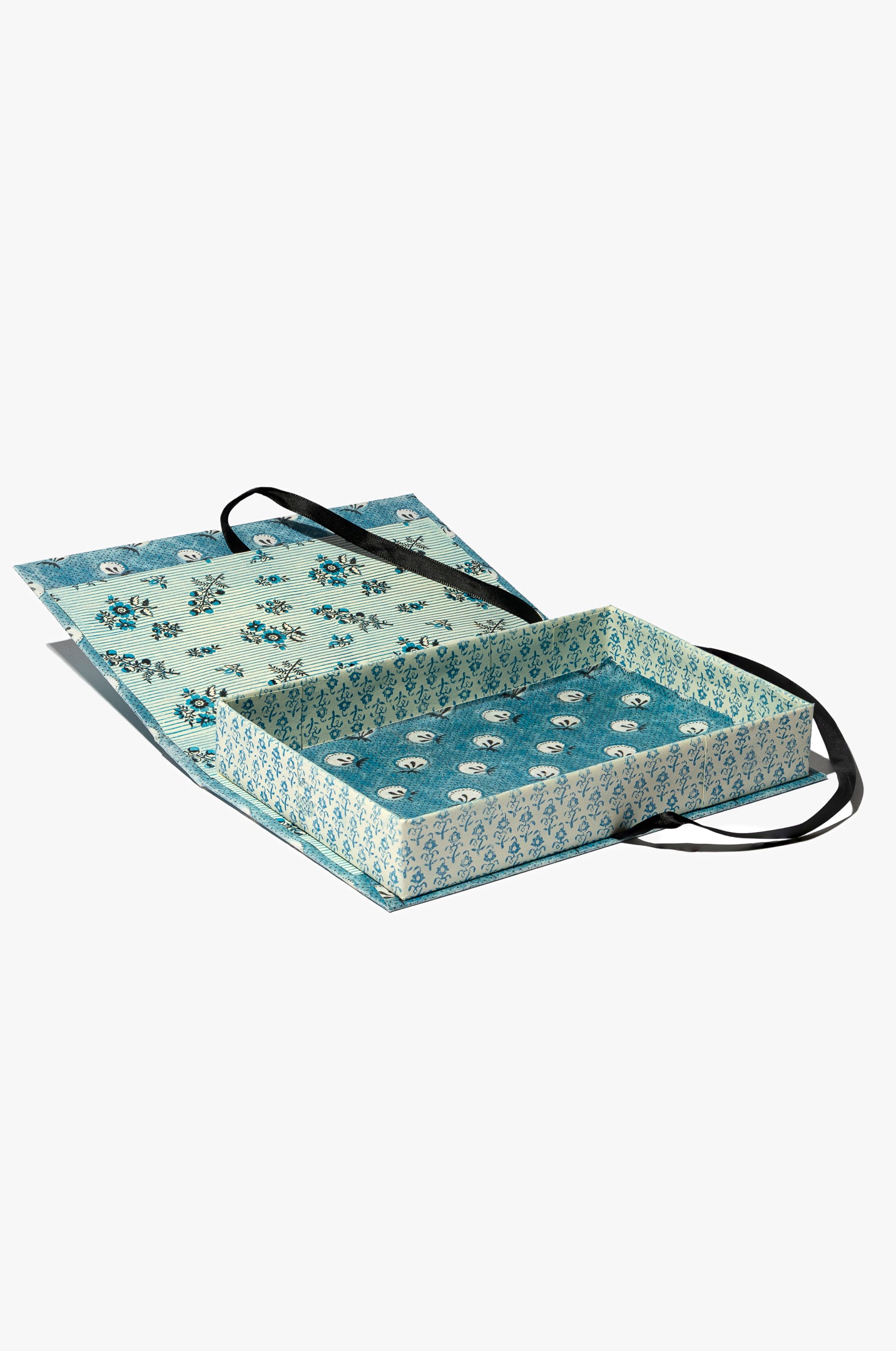 Blue Domino Patterns Keepsake Box
