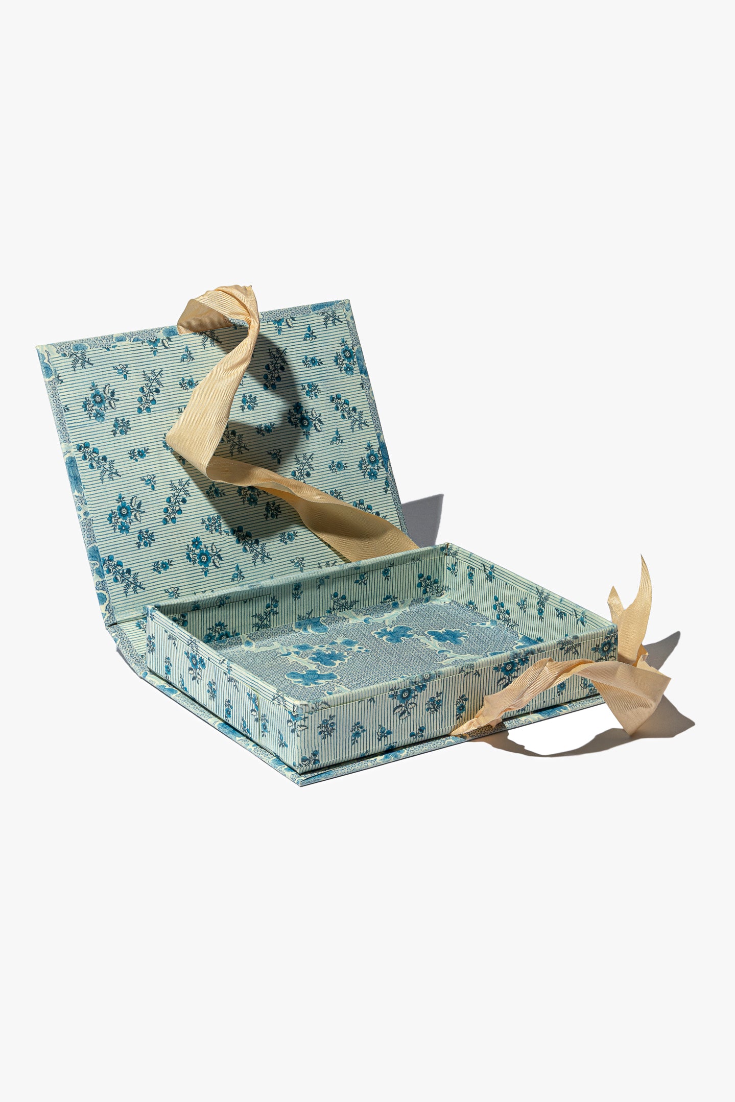 Mixed Blue Patterns Keepsake Box