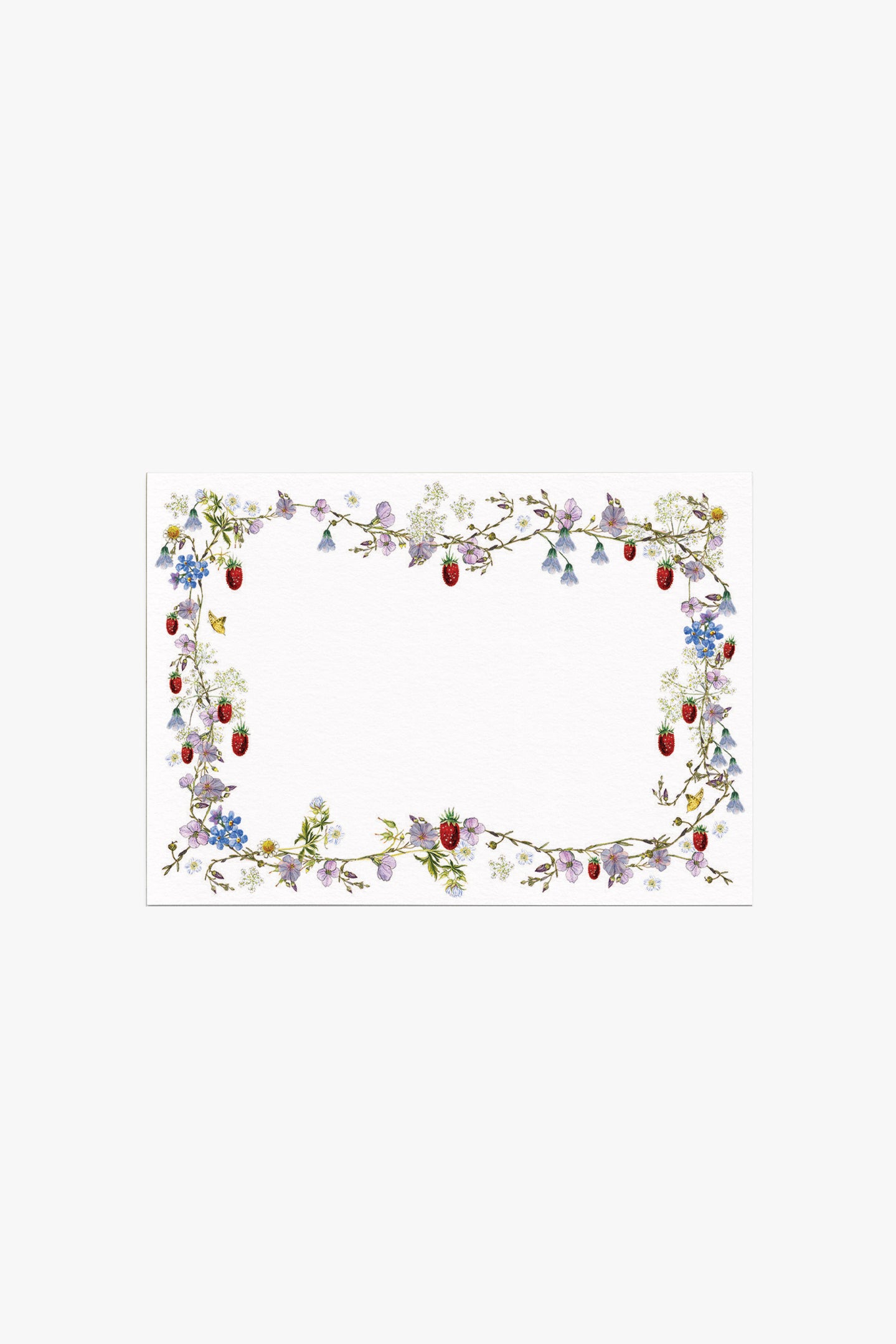 Strawberries and Lace Flat Escort Card Set