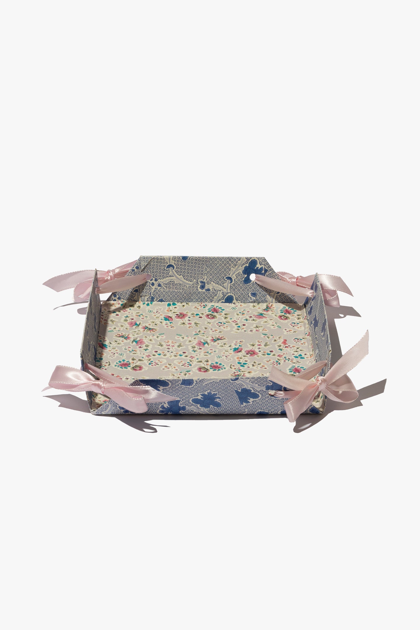 Japanese Chrysanthemum meets Calico with Blush Satin Bows