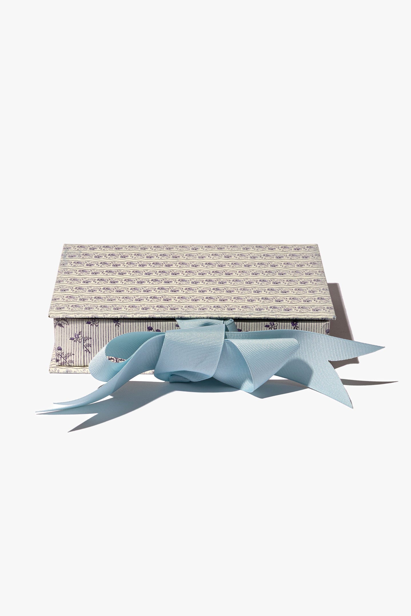 French Patterned Keepsake Box in Lavenders