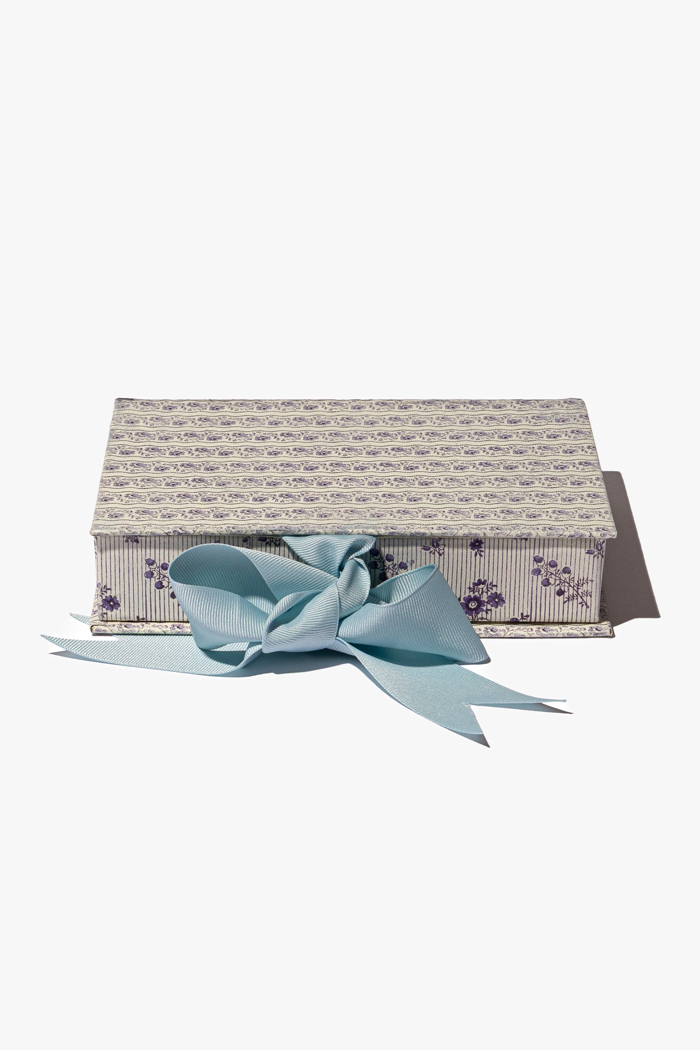 French Patterned Keepsake Box in Lavenders