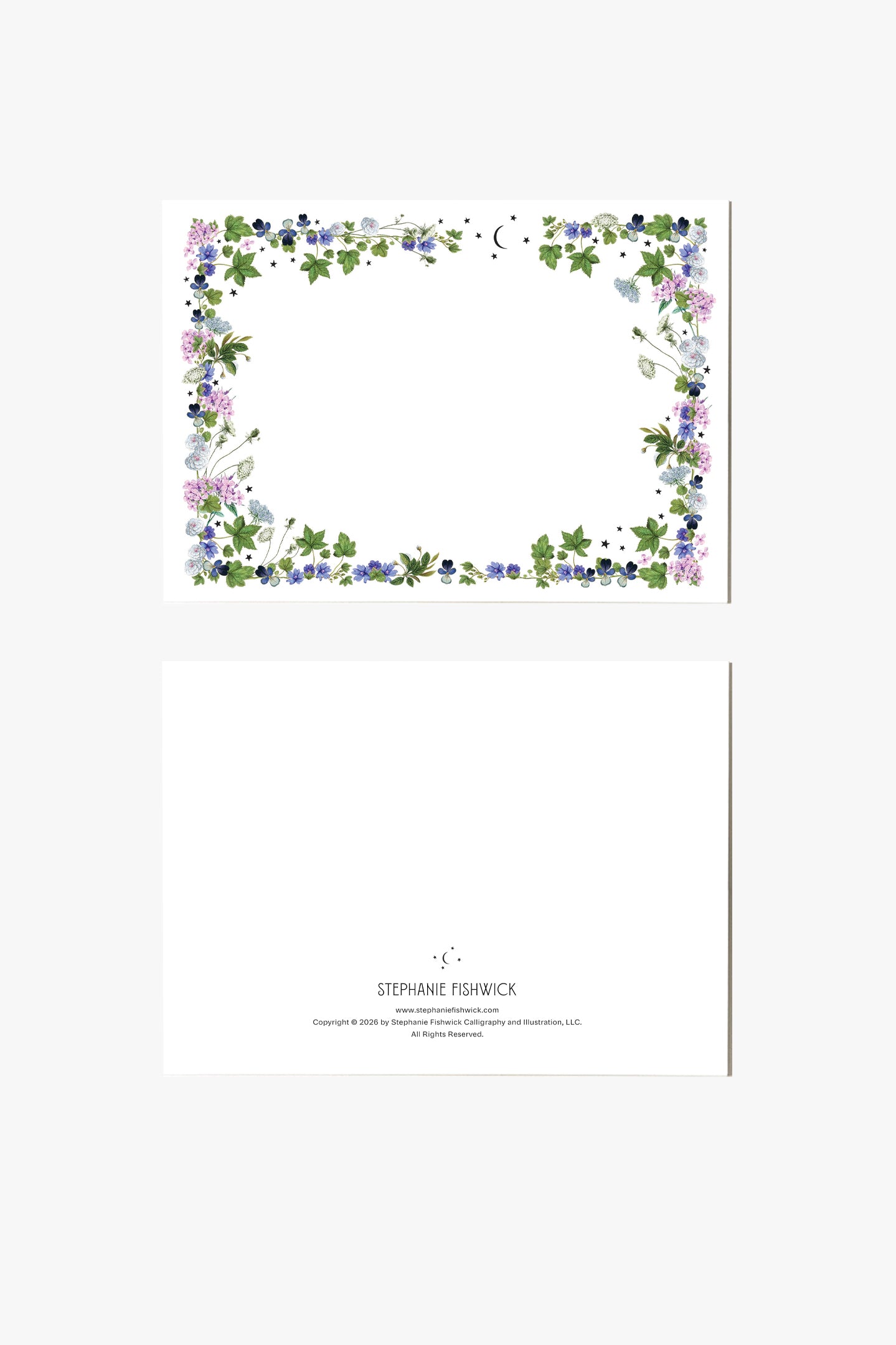 Starlit Geranium Stationery Set