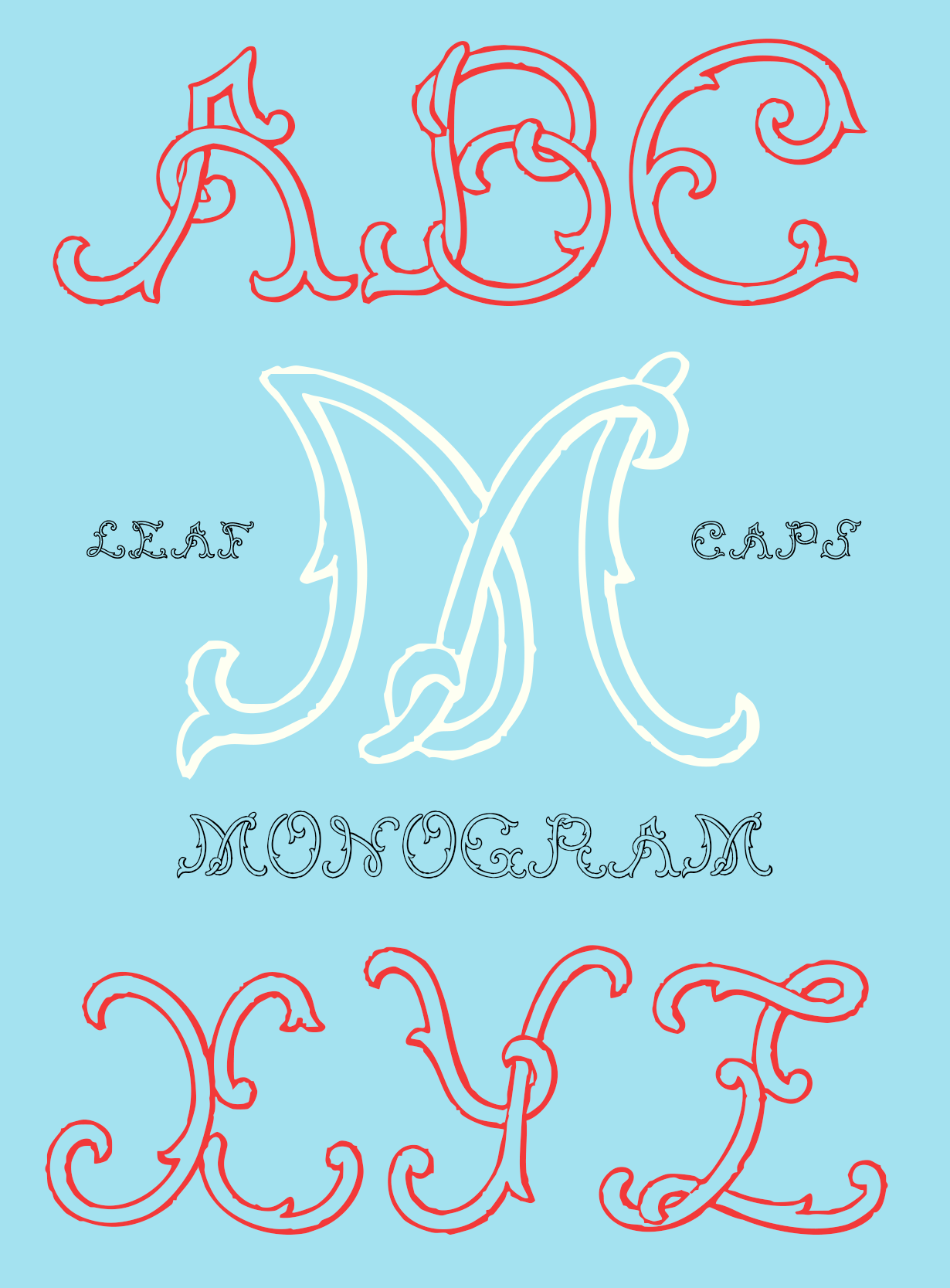 SF Leaf Monogram Caps
