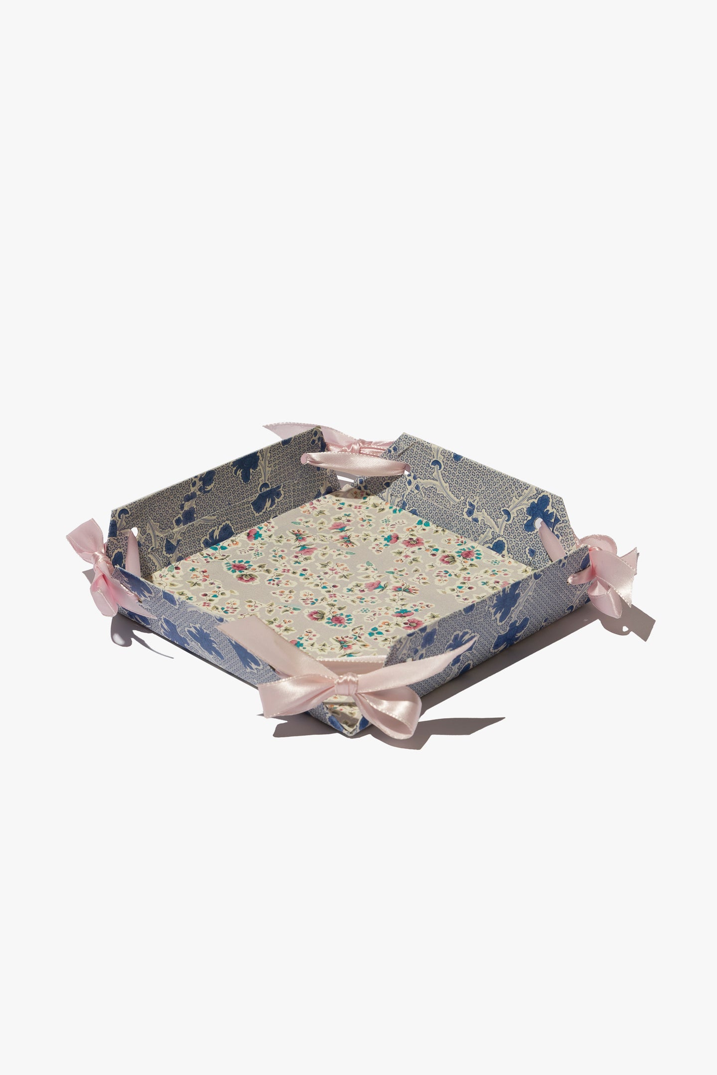 Japanese Chrysanthemum meets Calico with Blush Satin Bows