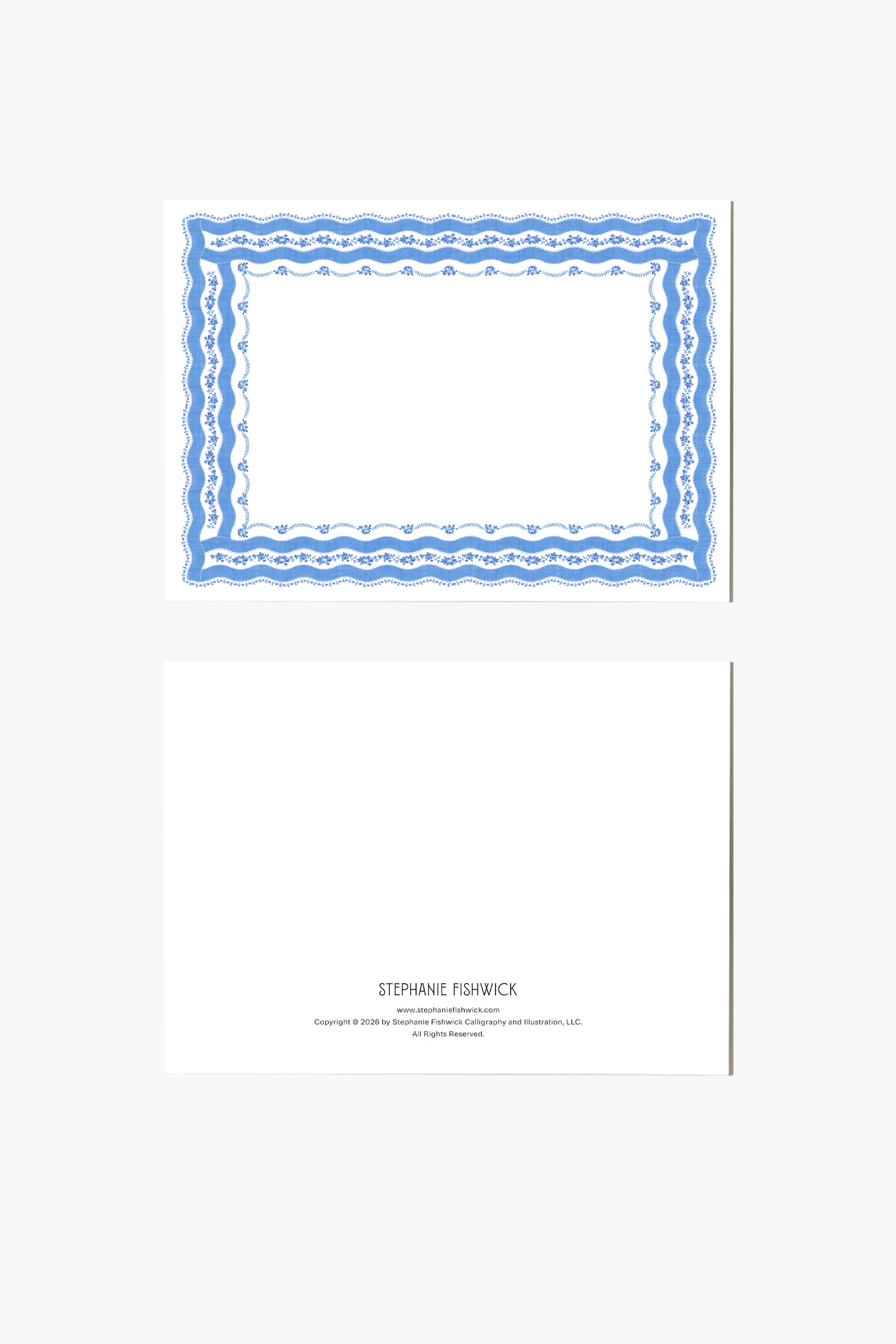 French Blue Provence Stripe Stationery Set