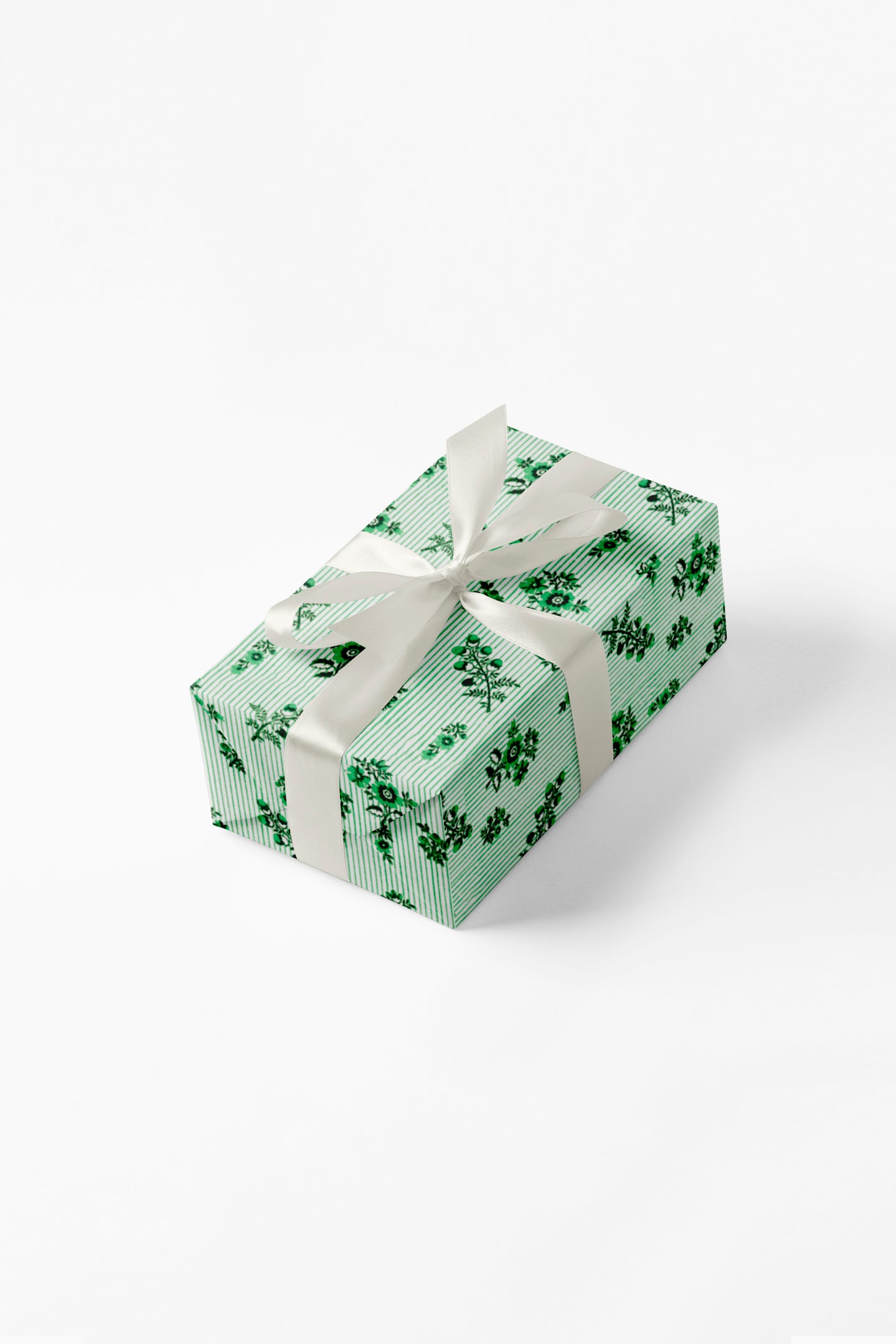 Petites Fleurs Stripe in Grass Green Paper Pack